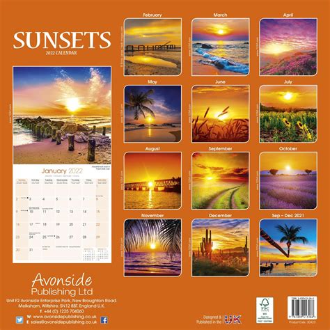 Atlanta Sunset Calendar