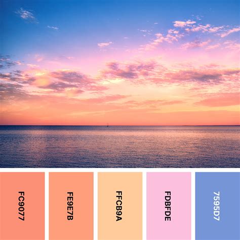 Vibrant sunset colors