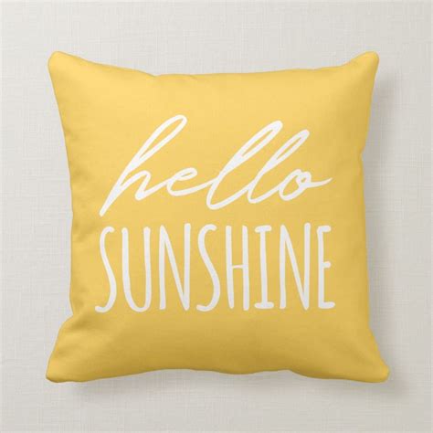 Sunshine Yellow Throw Pillows