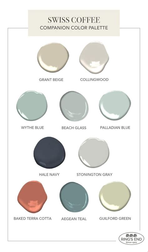 Swiss Coffee Color Palette with Earthy Tones