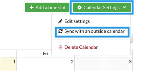 Synchronizing External Calendars