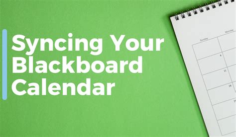 Syncing Your Calendar