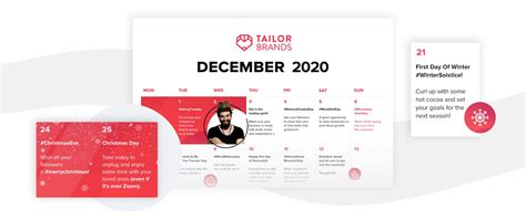 Tailor brand calendar