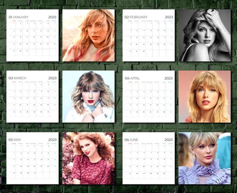 Taylor Swift Calendar Ideas