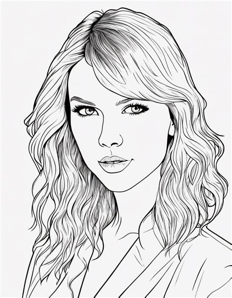 Examples of Taylor Swift coloring pages