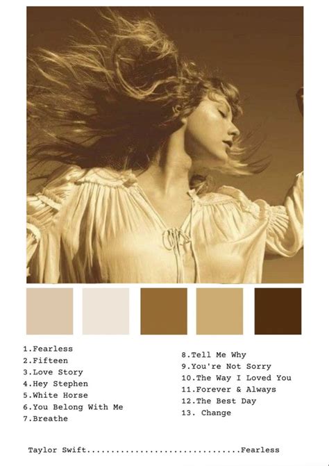 Taylor Swift Fearless Album Color Palette