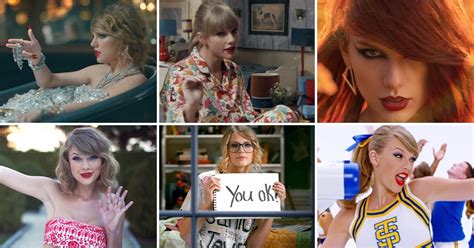 Screenshots from Taylor Swift's music videos