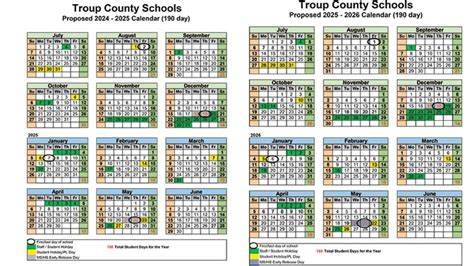 TCSS School Calendar Image 1