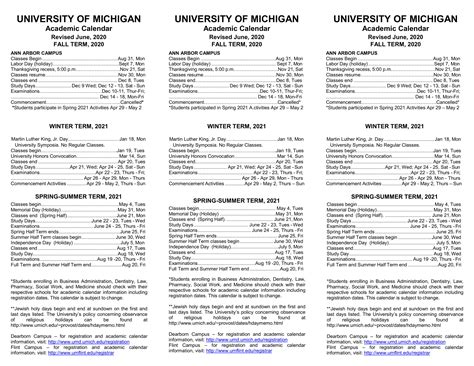 TCU Academic Calendar