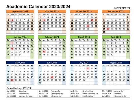 TCU Academic Calendar Activities