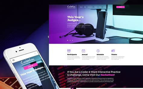 Teal and Purple Website Design