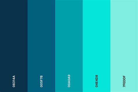 Teal Blue Color Palette Inspiration