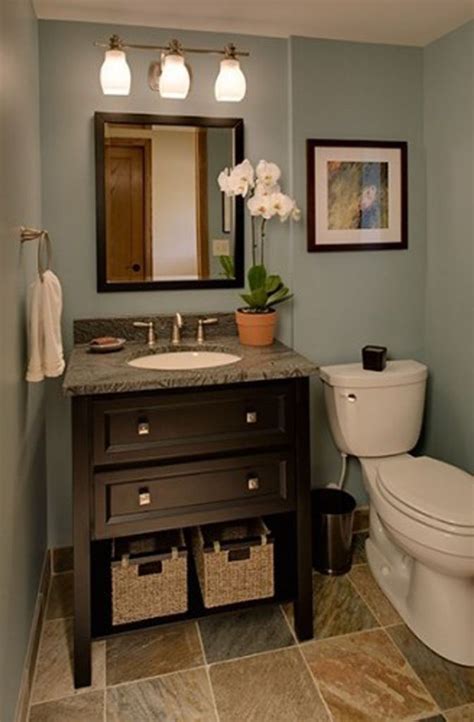 Teal Brown Bathroom