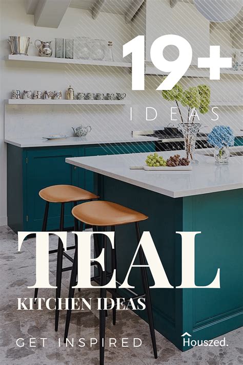 Teal Brown Kitchen