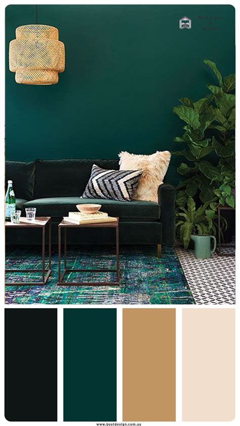 Teal Copper Gold Paint Palette Ideas for Living Room