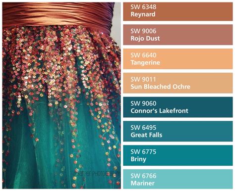 Teal Copper Gold Paint Palette Ideas