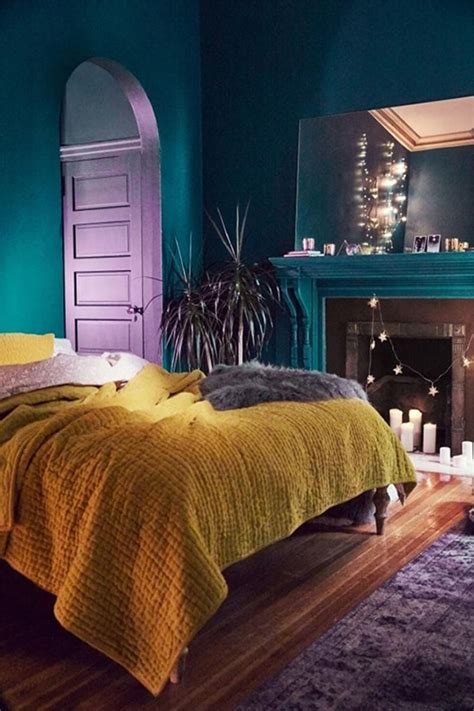 Teal and Purple Bedroom