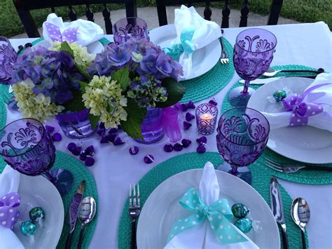 Teal and Purple Outdoor Space