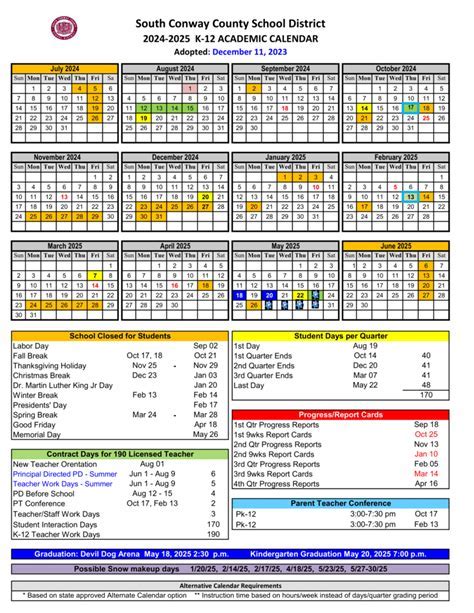 Technology and BA Schools Calendars