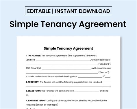 Tenancy Agreement Example