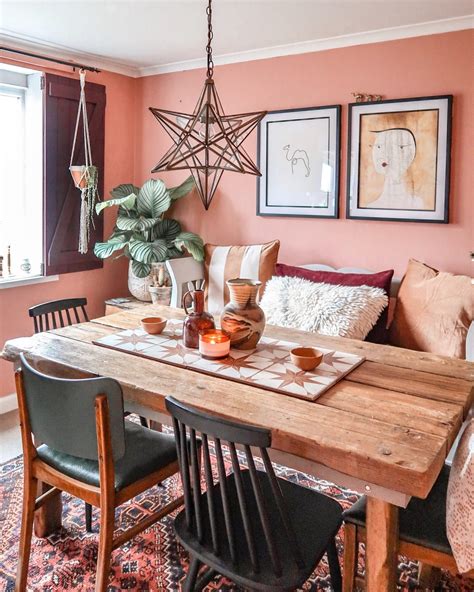 Terracotta-inspired dining room with southwestern decor