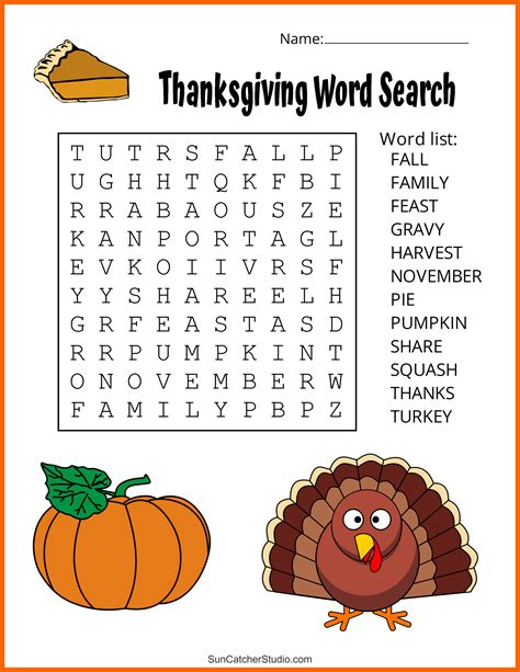 Thanksgiving Word Search 1