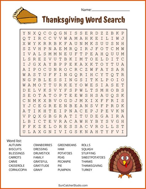 Thanksgiving Word Search 7