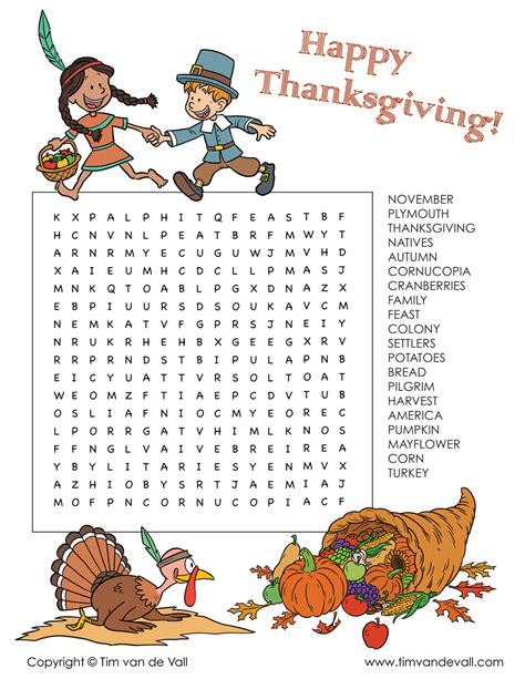 Thanksgiving Word Search 8