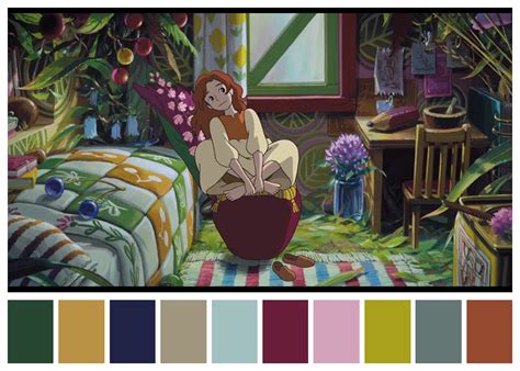 The Secret World of Arrietty color palette