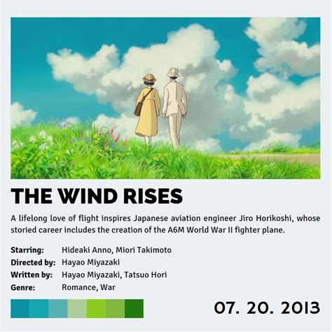 The Wind Rises color palette