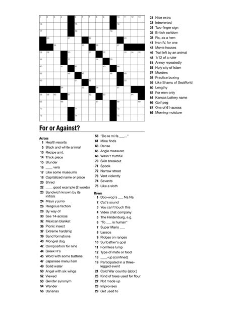 Description of Themed Crossword Puzzles