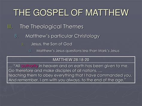 Theological Themes in Matthew 1