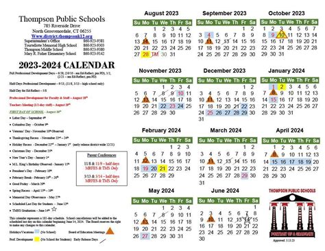 Thompson Schools Calendar Benefits Image