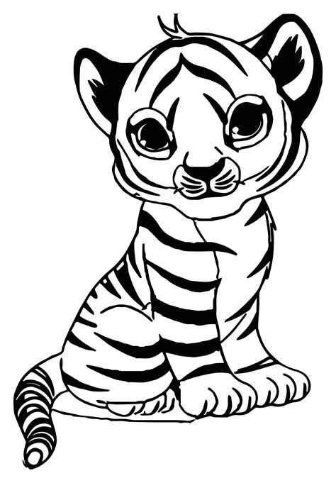 Tiger coloring pages for kids