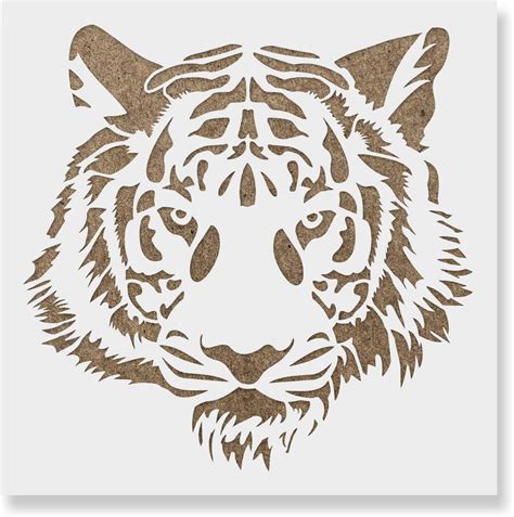 Tiger stencils for painting and drawing