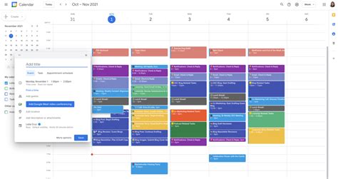 Time blocking on ClickUp calendar for individuals