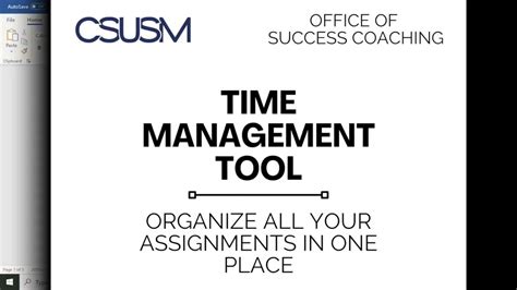 Time Management CSUSM