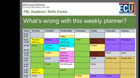 Time Management with the ECU Calendar