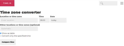 Time Zone Converter Tools
