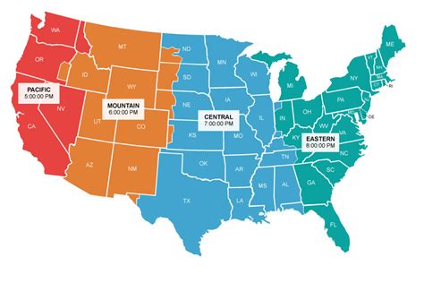 Time Zones Map