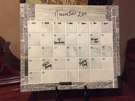 Tips for using a marble calendar stand