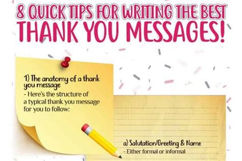 Tips for Writing Thank You Messages