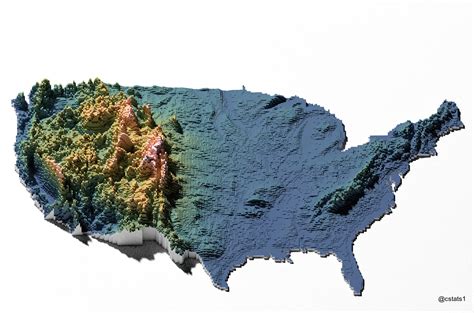 Topographic Map Of United States