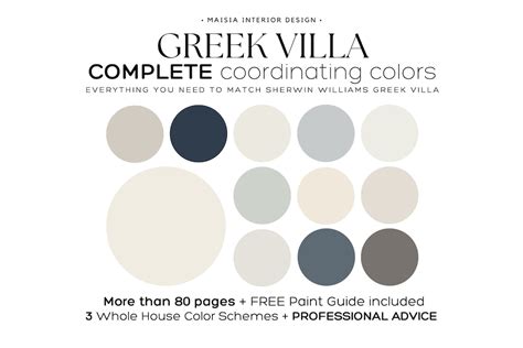 Traditional Greek villa color palette 10