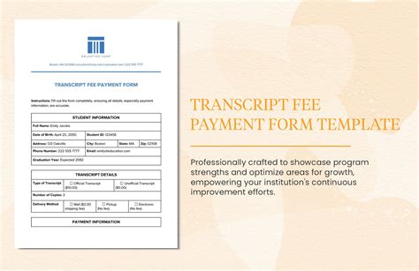 Transcript Fees and Payment