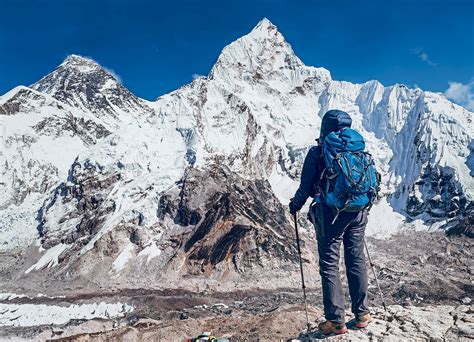 Trekkers navigating the rugged terrain of the Himalayas