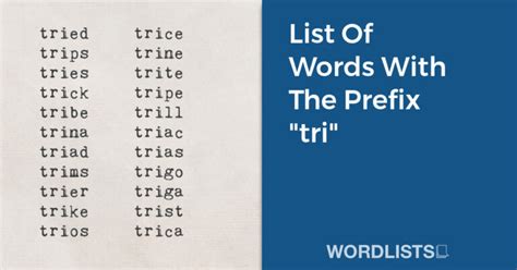 Tri word examples