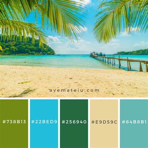 Tropical color palette