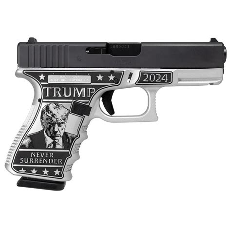 Donald Trump holding a Glock pistol