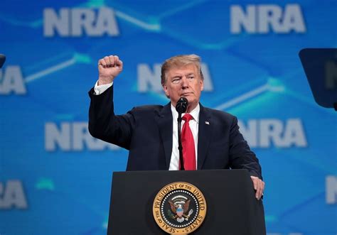 Donald Trump speaking at an NRA rally